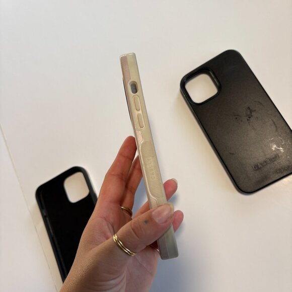 Set of 3 Casely iPhone 12 Pro Max Cases Taupe/Beige, Black, and Cream Checkered - Picture 2 of 6